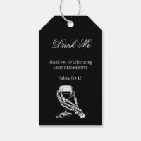 Drink Me Gothic Skeleton Hand Black Bachelorette
