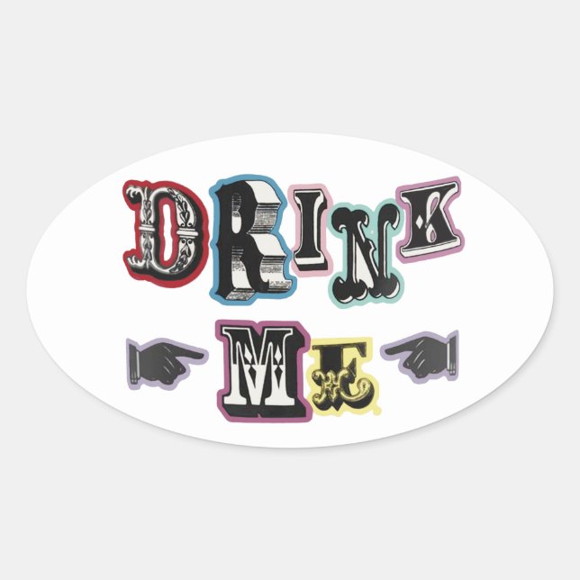 Drink Me Sticker (Front)