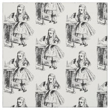 Drink Me Vintage Alice in Wonderland Fabric