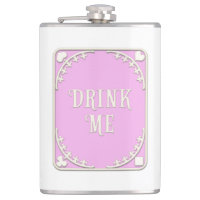 "Drink Me" Whimsical Victorian Filigree Pink