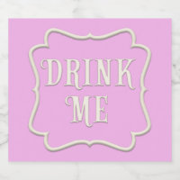 "Drink Me" Wonderland Tea Party Fanciful Pink