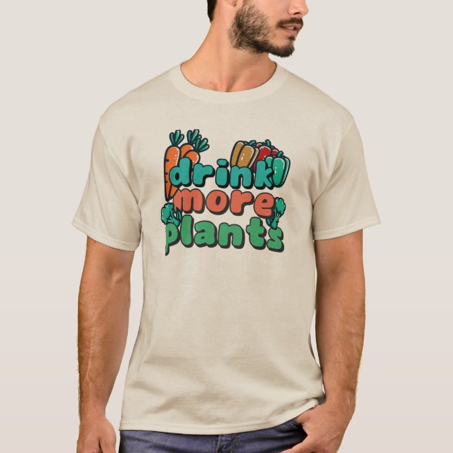 Drink More Plants Men's T-Shirt (Front)