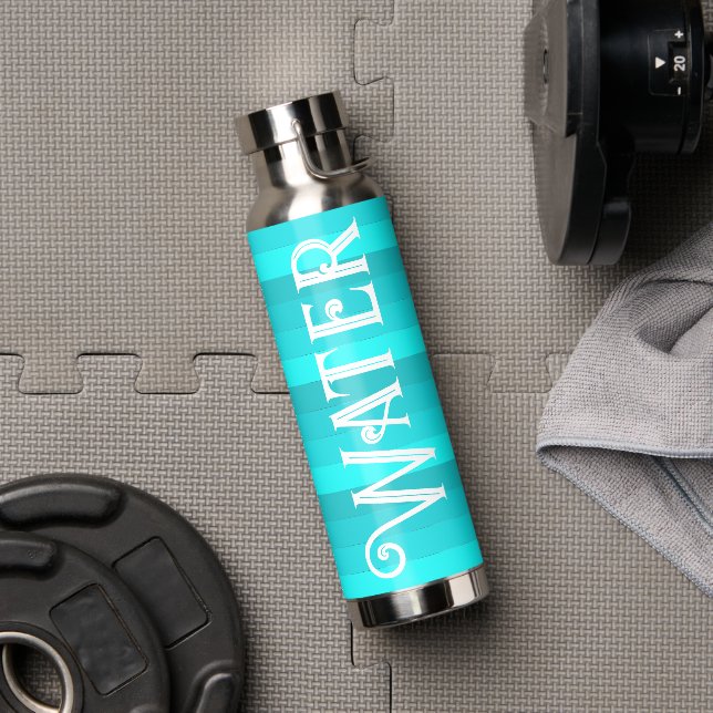 Drink More Water Text Custom Hot or Cold Bottle (Gym)
