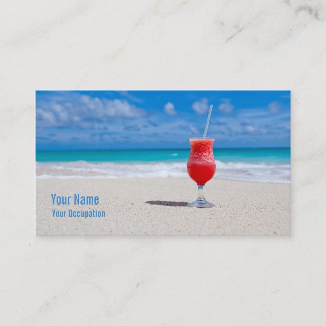 Drink On Beach custom business cards (Front)