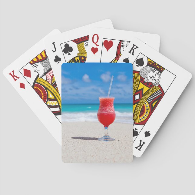 Drink On Beach playing cards (Back)