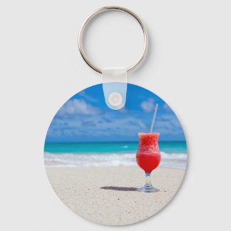 Drink on the Beach Key Ring