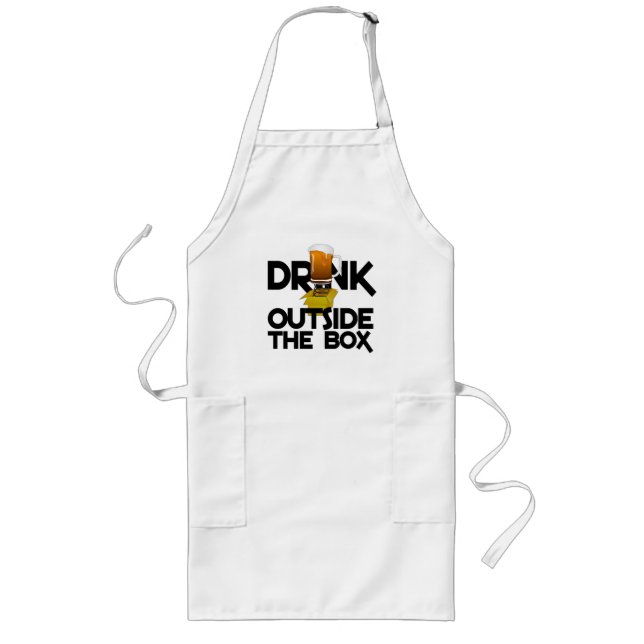 Drink Outside the Box apron - choose style & colou (Front)