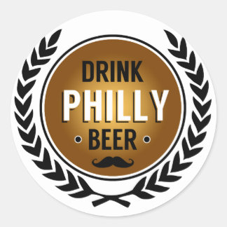 Drink Philly Beer Round Sticker