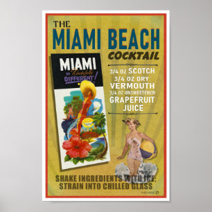 DRINK RECIPE PRINT VINTAGE ILLUSTRATIONS