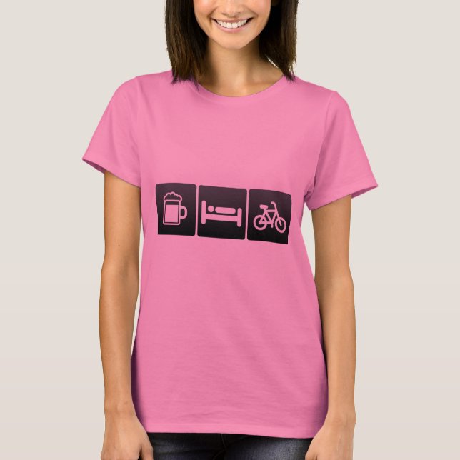 Drink, Sleep and Spinning Classes T-Shirt (Front)