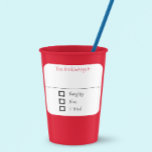 Drink Sticker Marker Name Funny Christmas Naughty<br><div class="desc">*** Purchase the Matte Finish when using this sticker for drink markers*** This design may be personalised in the area provided by changing the photo and/or text. Or it can be customised by clicking Personalise this Template and then choosing the click to customise further option and delete or change the...</div>