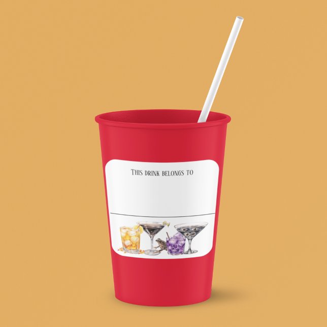 Drink Sticker Marker Name Witch Halloween Party (Creator Uploaded)