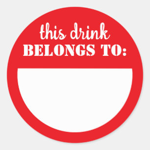 Drink Stickers Paper Labels for Parties & Small