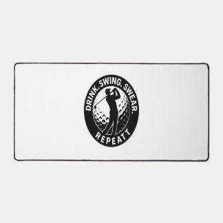 Drink Swing Swear Repeat Golf Desk Mat