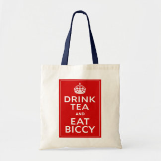 Drink Tea and Eat Biccy ~ British Fun Tote Bag