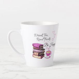 "Drink Tea. Read Books. Be Happy. – Cosy Reader Mu Latte Mug