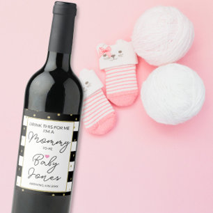 drink this with me I'm a mummy to be pregnancy Wine Label