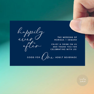 Drink Ticket, Adult Beverage, Modern Wedding Party Enclosure Card