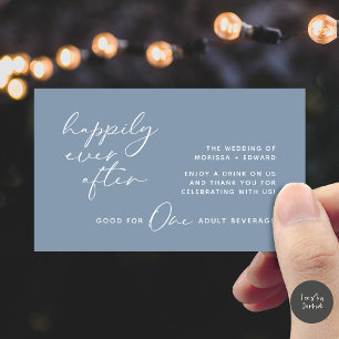 Drink Ticket, Adult Beverage, Modern Wedding Party Enclosure Card
