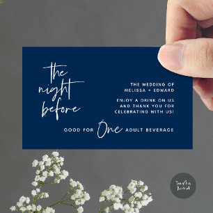 Drink Ticket Adult Beverage The Night Before Party Enclosure Card