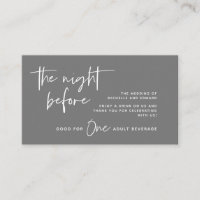 Drink Ticket, Adult Beverage, Wedding Bar Party