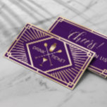Drink Ticket Modern Purple Gold Free Drink Voucher<br><div class="desc">Drink Ticket Modern Purple & Gold Art Deco Drink Voucher Card.</div>