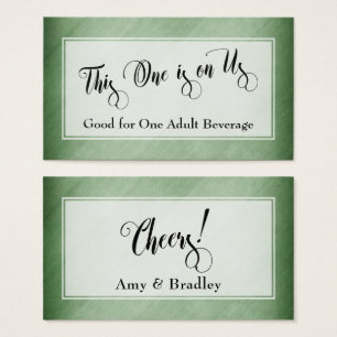 Drink Tickets Script & Rustic Diagonal Green