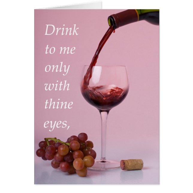 Drink to Me with Thine Eyes Card (Front)