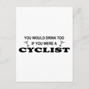 Drink Too - Cyclist Postcard