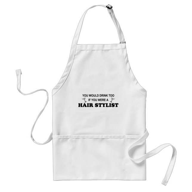 Drink Too - Hair Stylist Standard Apron (Front)