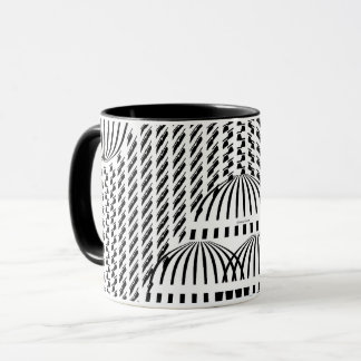 Drink Up Black and White Domes Mug