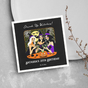 Drink up witches adult Halloween birthday party Napkin