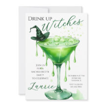“Drink Up Witches” Bachelorette Party Invitation