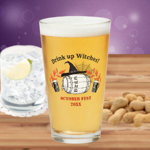 Drink Up Witches Beer Glass