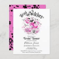 Drink up Witches Bridal Shower Budget Invitations