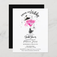Drink up Witches Bridal Shower Budget Invitations