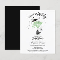 Drink up Witches Bridal Shower Budget Invitations