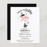 Drink up Witches Bridal Shower Budget Invitations