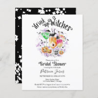 Drink up Witches Bridal Shower Budget Invitations