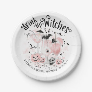 Drink up Witches Cocktail Halloween Bridal Shower Paper Plate