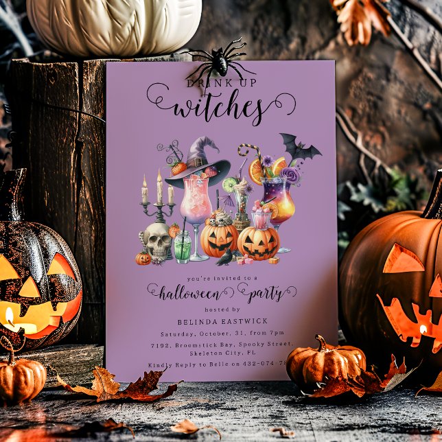 Drink Up Witches Cocktails Invitation (Creator Uploaded)