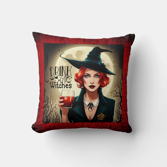 Drink Up Witches Cushion (Front)