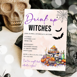 Drink Up Witches Halloween Party Invitation