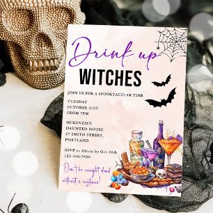 Drink Up Witches Halloween Party Invitation