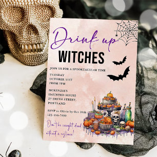 Drink Up Witches Halloween Party Invitation
