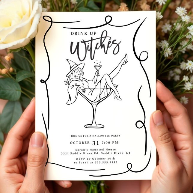 Drink Up Witches Halloween Party Invitation (Creator Uploaded)