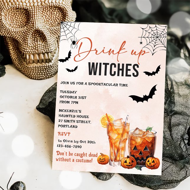 Drink Up Witches Halloween Party Invitation (Creator Uploaded)