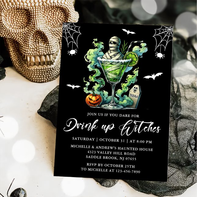 Drink Up Witches Halloween Party Invitation (Creator Uploaded)