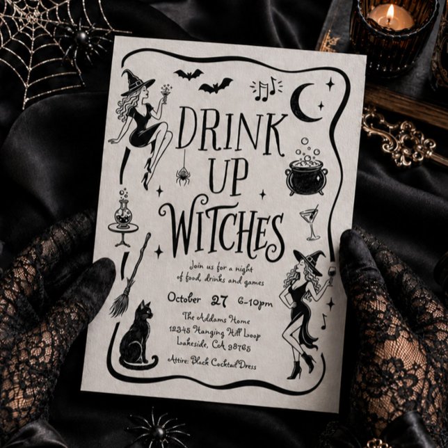 Drink Up, Witches Halloween Party Invite  (Creator Uploaded)