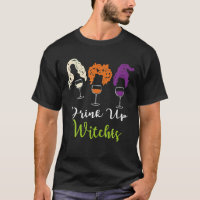 Drink Up Witches Halloween Women Hallowine Wine Lo